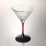 Ly Cocktail Chân Viền Đen Đỏ Ombre DSJ0123