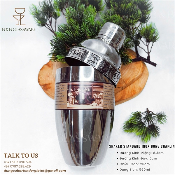 Shaker Standard Inox Bóng Chaplin - ảnh 2
