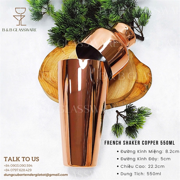 French Shaker Copper 550ml - ảnh 2