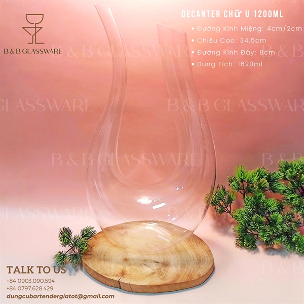Decanter Chữ U 1200ml