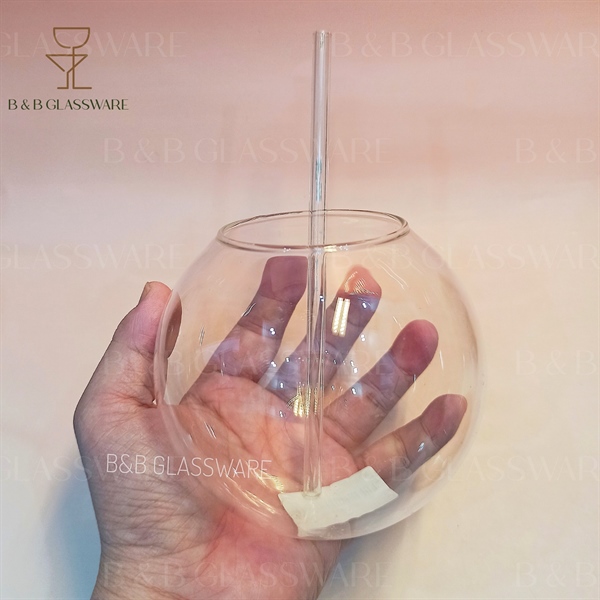 Ly Cocktail Hình Cầu Có Giá Gỗ Suzu - ảnh 2