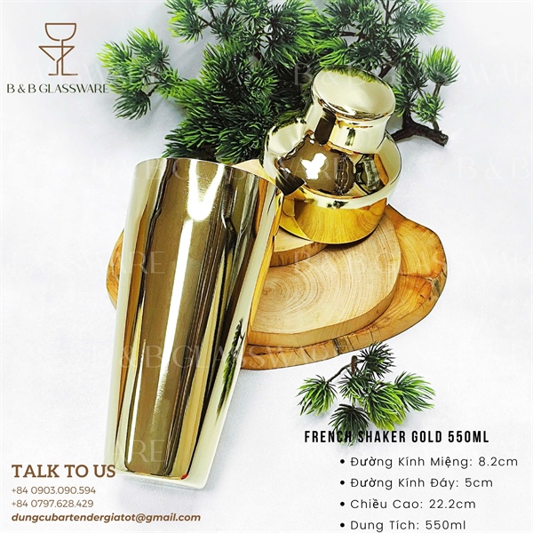 French Shaker Gold 550ml 3