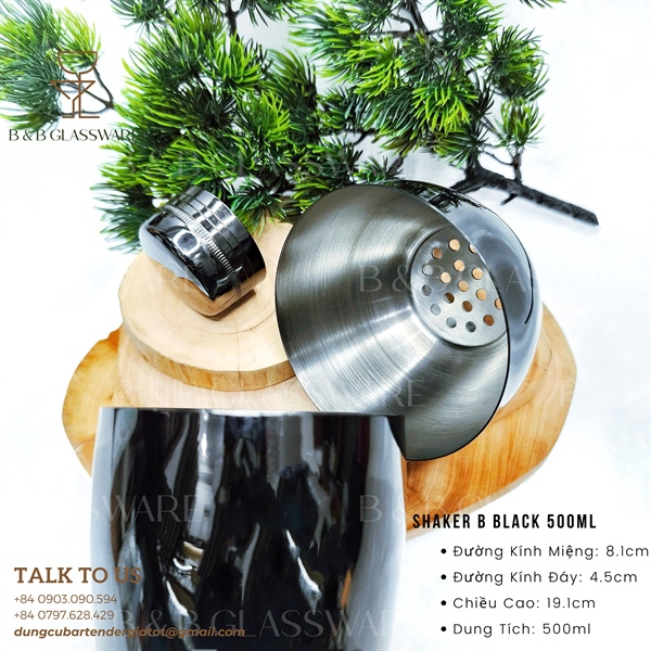 Shaker B Black 500ml 4