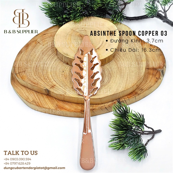 Absinthe Spoon Copper 03/ Muỗng Absinthe Đồng 03 - ảnh 2