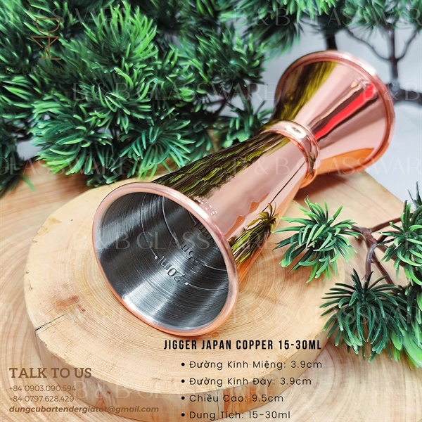 Jigger Japan Copper 15-30ml - ảnh 2