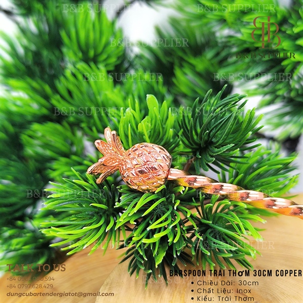 Barspoon Trái Thơm 30cm Copper - ảnh 2