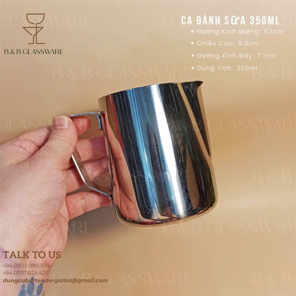 Ca Đánh Sữa Inox 350ml - ảnh 2