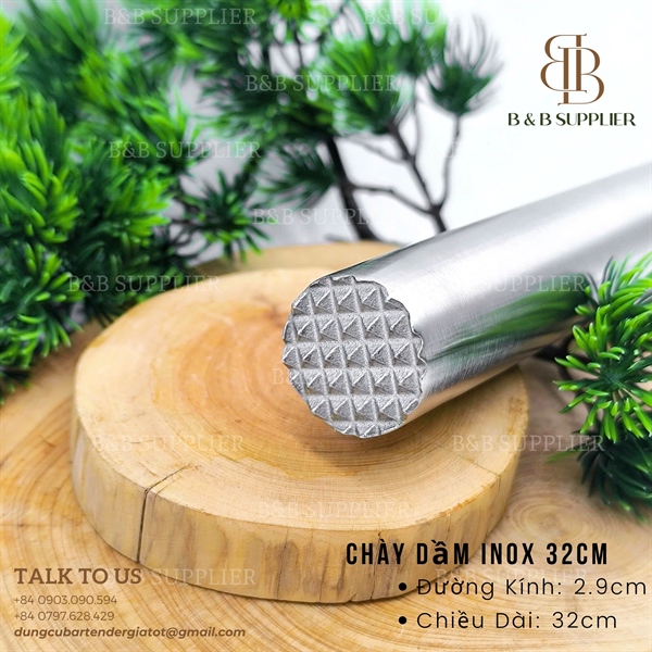 Chày Dầm Inox 32cm - ảnh 2
