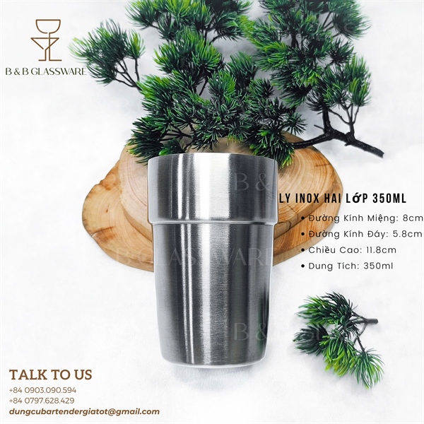 Ly Inox Hai Lớp 350ml